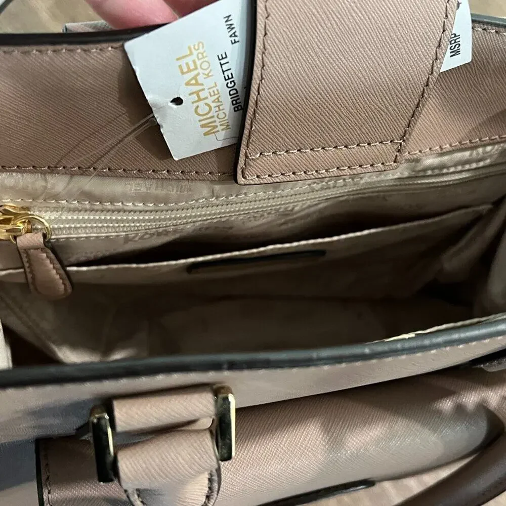 NWT Michael Kors Bridgett Tote in Fawn/Blush Pink - Picture 9 of 9